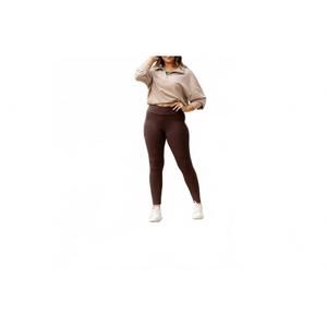NEW JULIA ROSE crossover full length leggings with pockets in brown